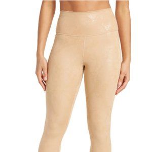 Carbon38 Snake High Rise 7/8 Leggings Tan, women's size L NWT
